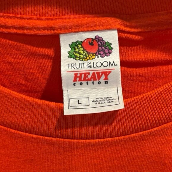 Virginia Cavaliers Orange Fever Vintage Tee 🍊 Size L NCAA Football Y2K - Picture 2 of 4